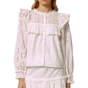 Stellah white eyelet blouse! Size: S, Great condition! Brand new without tags!